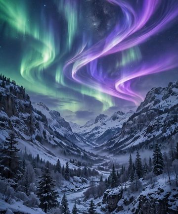 iPhone Duo wallpaper — Aurora Valley